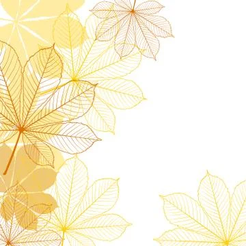 Background with falling autumn leaves. Stock Illustration