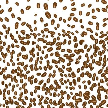 Background in falling coffee grains Stock Illustration
