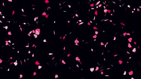 Background with falling hearts. Animation for Valentine's day, holiday, wedding Stock Footage 168077038
