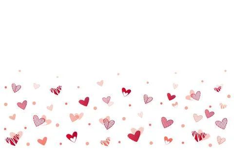 Background falling hearts below Illustrazione stock