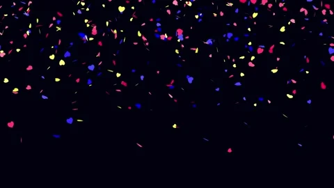 Background with falling hearts. Bright animation for Valentine's day, holiday Stock Footage 168077061