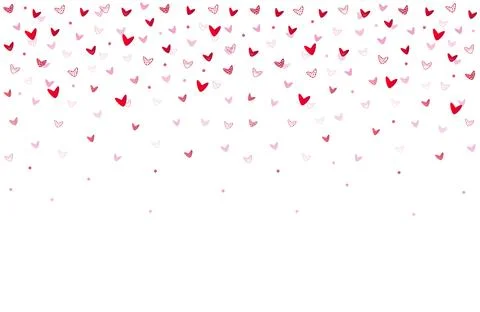 Background with falling hearts Stock Illustration