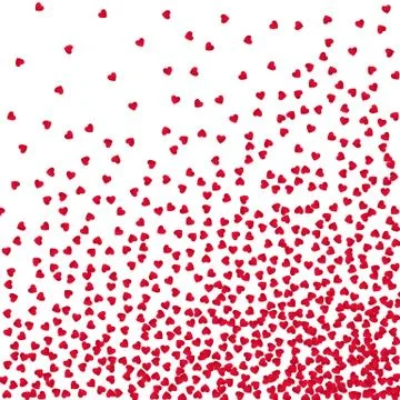 Background with falling hearts. Valentines day decoration elements. Vector il イラスト素材