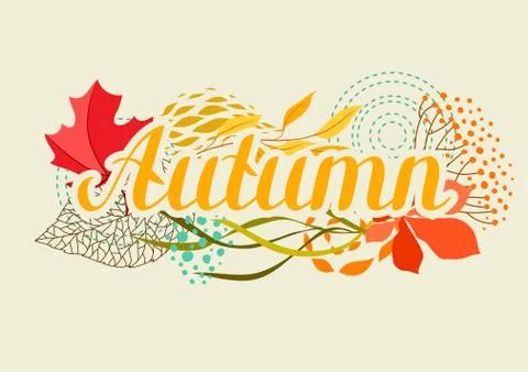 Background with falling leaves. Stock Illustration