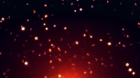 Background with falling particles of red gold glitter. Stock Footage 281852022