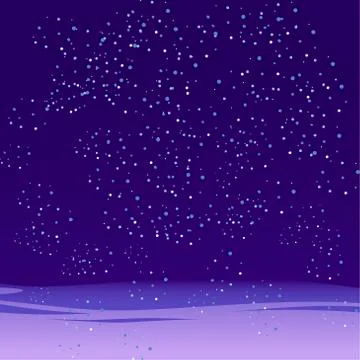 Background of falling snow on the night sky. Winter backdrop  Illustrazione stock