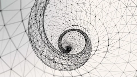 Background of fantasy black and white plexus. Abstract 库存影片 86890576