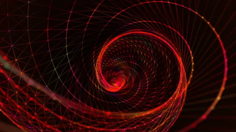 Background of fantasy red plexus. Abstract technology futuristic network Video stock 86888736