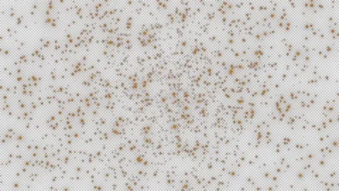 Background Fast moving gold particles, alpha channel Stock Footage 287448363
