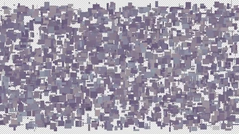 Background featuring a dense cluster of overlapping purple and grey squares Vídeos de archivo 334951455