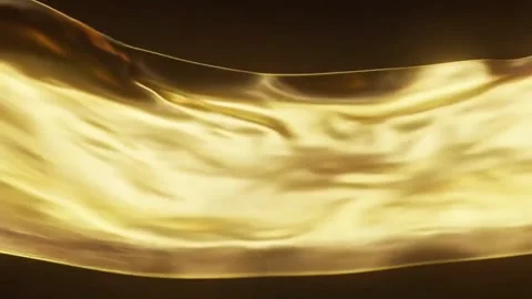 Background featuring a sleek golden light fabric curve sweeping Stock Footage 340318349