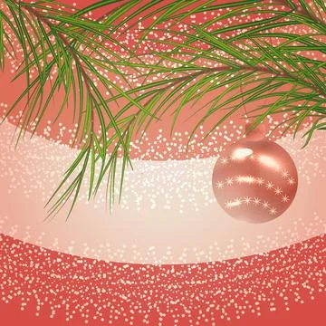 Background with festive elements for New Year and Christmas designs. Stock Illustration