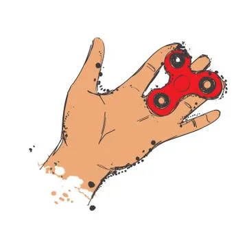 Background with fidget spinner Illustrazione stock