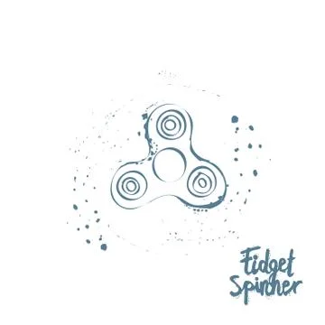 Background with fidget spinner text hand lettering calligraphy Stock-Illustration