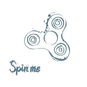 Background with fidget spinner text hand lettering calligraphy Stock Illustration