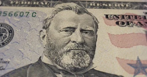 Background with Fifty Dollar Bills. Stock-Footage 141053436