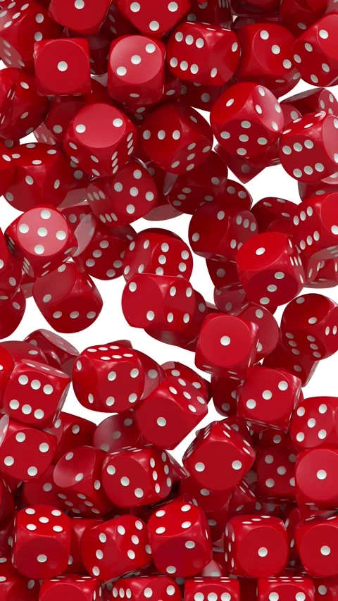 Background filled with black and white playing dice - vertical video transiti 스톡 동영상 298491776