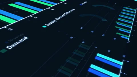 Background with financial analytics and global company infographics. Moving Stock Footage 166394454