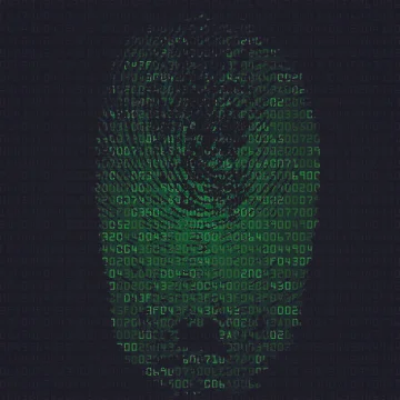 Background with fingerprint and hexadecimal code Stock Illustration