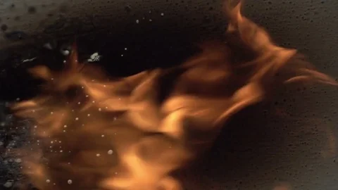 Background With Fire Stock Footage 79095565