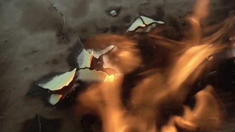 Background With Fire Stock Footage 79095583