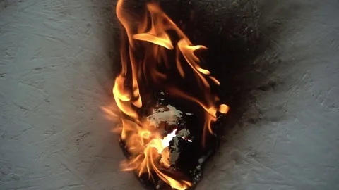 Background With Fire Stock Footage 79095809