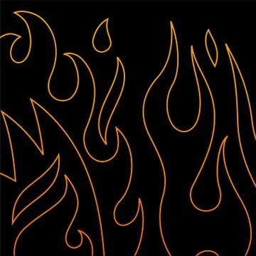 Background of fire line with black. Flames. Stock Illustration