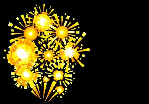 Background with fireworks. Salute holiday design. Stock Illustration