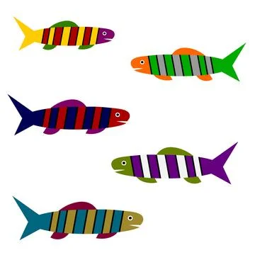 Background with fish. Stock Illustration