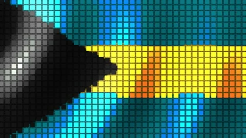 Background of the Flag of Bahamas from cubes. Seamless Animation 3D Видео 228618688