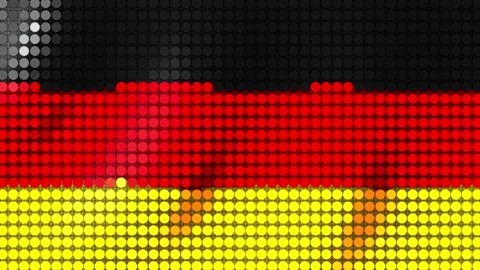Background of the Flag of Germany from round particles. Seamless Animation 3D Видео 201158495