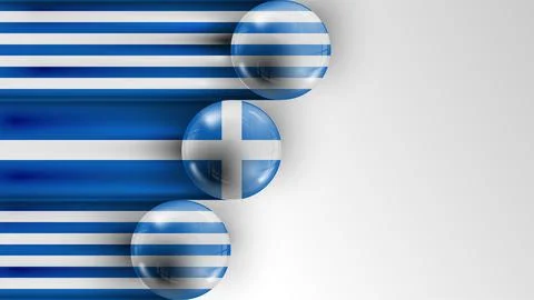 Background flag of Greece graphic and label. 스톡 일러스트