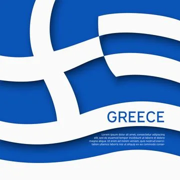 Background with flag of greece. State greek patriotic banner, flyer. National Ilustración de archivo