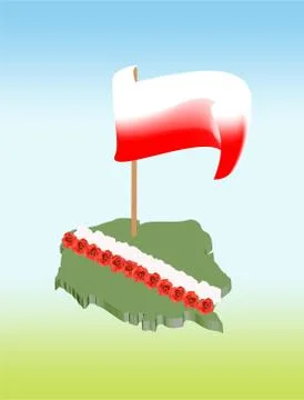 Background with flag Stock Illustration