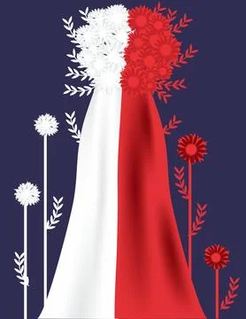 Background with flag, Stock Illustration