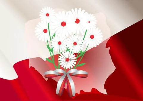 Background with flag, Stock Illustration