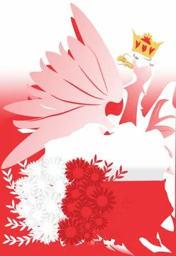 Background with flag, Stock Illustration