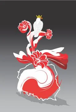 Background with flag, Stock Illustration