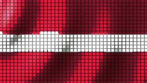 Background of the Flag of Latvia from cubes. Seamless Animation 3D 動画素材 203299066