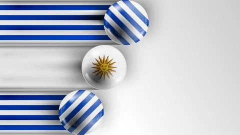 Background flag of Uruguay graphic and label. Stock Illustration