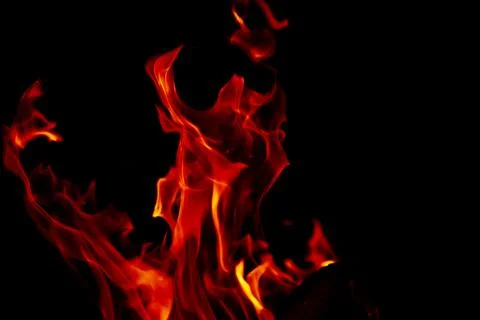 Background of the flame in the oven. Overlay layer. Tongues of fire in a fi.. Stock Photos