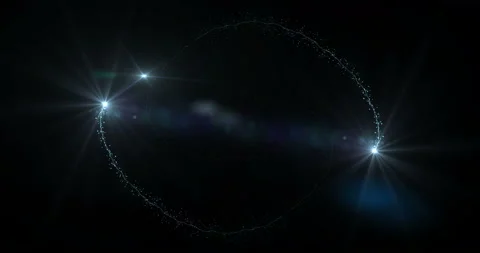 Background with flash light, lens flare, rotation particles. 4K video Stock Footage 106289652
