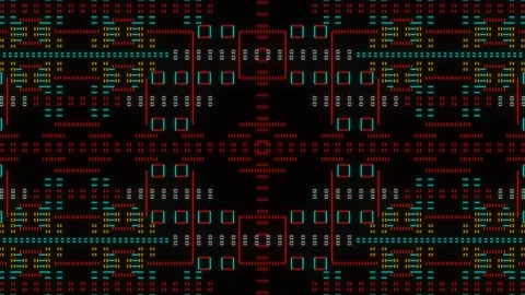 Background of a flashing pixel mosaic Stock Footage 170826143