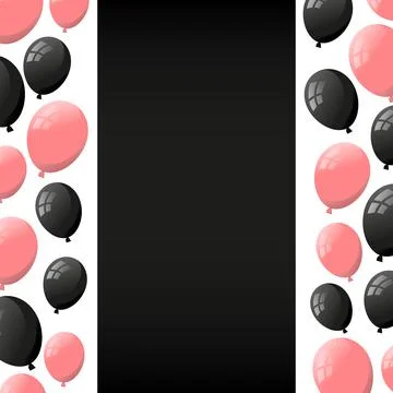 Background with flat helium balloons. イラスト素材