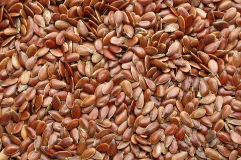 Background of flax seeds, macro shot Stock Photos