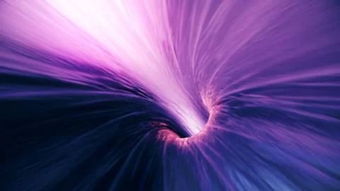 Background with flight in sci-fi tunnel with fantastic lights. 3D rendering Stock Illustration