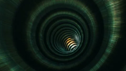 Background with flight in sci-fi tunnel with fantastic lights. 3D rendering Stock Illustration