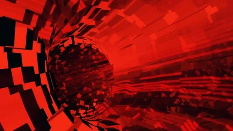 Background flight in sci-fi tunnel. Stock Illustration