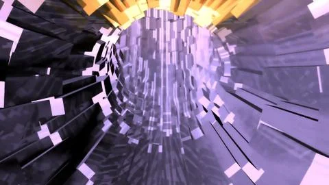 Background flight in sci-fi tunnel. Stock Illustration