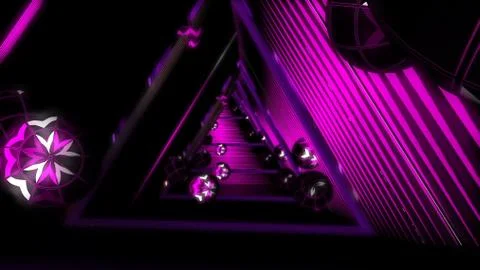 Background flight in sci-fi tunnel. Stock Illustration